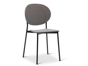 COCO METAL 354-M - Stackable steel chair with beech seat by Origins 1971 - view 3